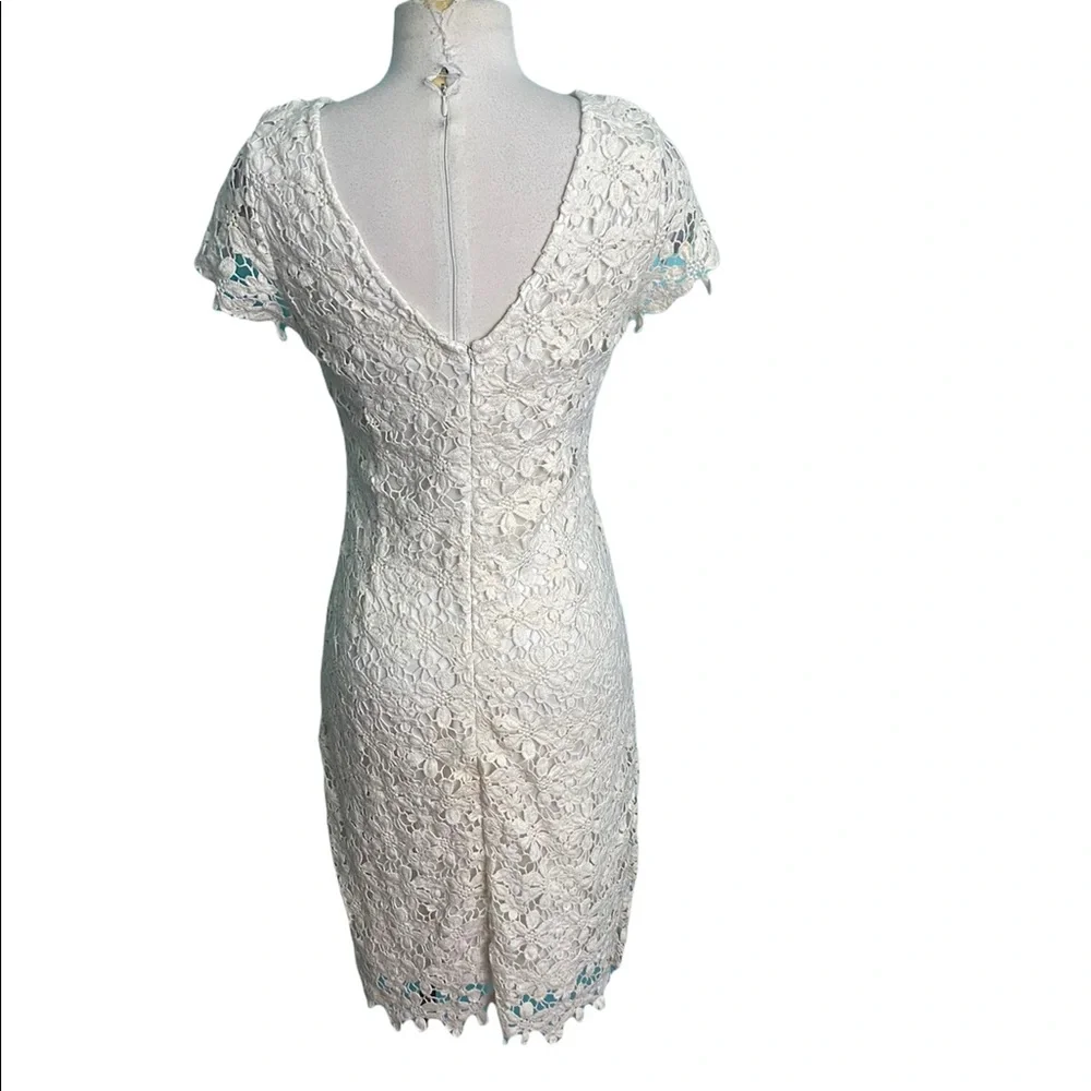 Cache white gold  floral crochet sz-8 - Picture 7 of 8